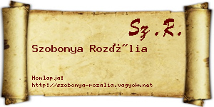 Szobonya Rozália névjegykártya