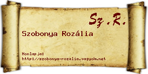 Szobonya Rozália névjegykártya